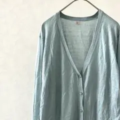 UNIQLO カーディガン 長袖 Ｖネック シンプル 大きめ 羽織り 薄手