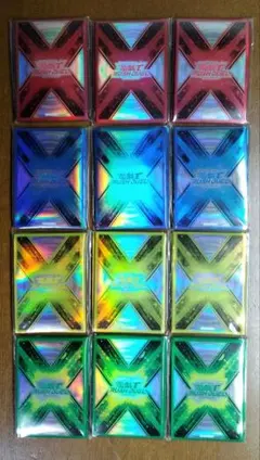 ラッシュデュエル 特製プロテクター (赤、黄、青、緑)　各60枚計240枚セット