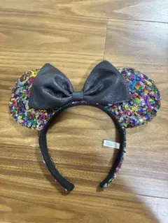 カラフルスパンコール ミニー耳　カチューシャ