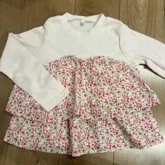 【美品】【西松屋】長袖Tシャツ　フレアブラウス　120cm