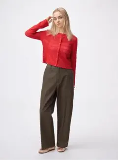 GUツイルワイドストレートパンツ Sサイズ