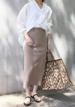 スピックアンドスパン ミニ裏毛 タイト スカート