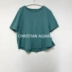 『CHRISTIAN AUJARD』コットン100% Tシャツ 無地 緑 フレアのサムネイル