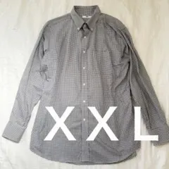 ユニクロ　UNIQLO チェック柄 ボタンダウンシャツ XXL 訳あり