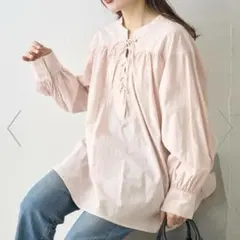 Ciaopanic Typy レースアップボリューム袖プルオーバー