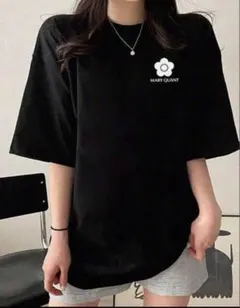 週末限定価格！MARY QUANT フラワーロゴ Tシャツ　バックプリント　M