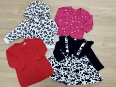 女の子 80cm ヒョウ柄 牛柄 パーカー ワンピース まとめ売り ギャル 長袖