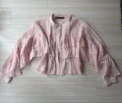 ZARA 長袖フリルシャツ