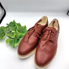 極美品 コールハーン 厚底 グランドシティ 25.5cm レディース 茶のサムネイル