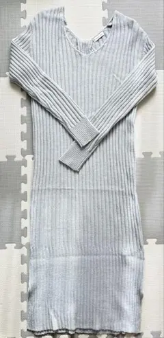 【美品】E hyphen world galleryアイスグレーニットワンピース