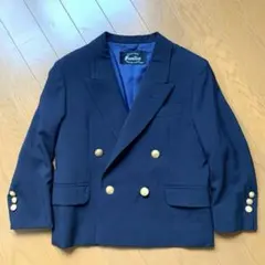 ＊美品＊familiar ファミリア ダブル 4B 紺ブレ 金ボタン 120