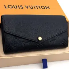 【IC 美品】ルイヴィトン アンプラント ポルトフォイユ サラ 長財布 黒