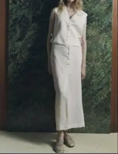 【新品タグ付】ZARA ザラ　ZW COLLECTION ボタンミディスカート