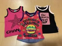 ノースリーブタンクトップ 3枚セット 夏