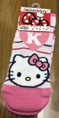 Hello Kitty ピンク ストライプソックス 23-25cm