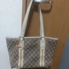 GUCCI GG柄 トートバッグ ベージュ ホワイト