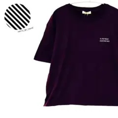 【3L】コットン100% カットソーTシャツ パープル スリットあり 新品未使用