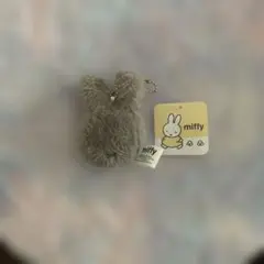 ふわふわフェイクファーのミッフィちゃんフェイスマスコット　ボールチェーン