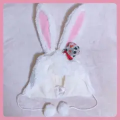 【Disney】もこもこ白うさぎファンキャップ