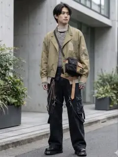 古着 オリーブグリーン ジャンパー・ブルゾン ミリタリー