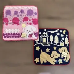 未使用 GuGuWorld ハンカチタオル 犬柄2枚セット