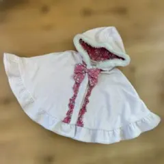 bebe rélation ピンク ベビーポンチョ