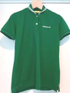 adidas　ポロシャツ　ドット柄×変わりボタン