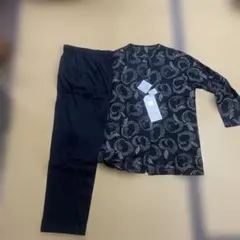 さ*ん様 ドット柄黒ルームウェアセット　ワコール　パーソナルウェア　レトロ　綿