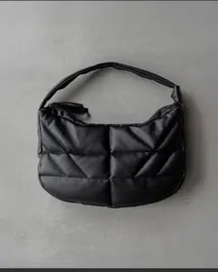 美品】SINSS PUレザー キルティング ワンショルダーバッグ ブラック 