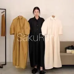 CLANE FORM SLEEVE ONEPIECE クラネ♡4ブラックのサムネイル