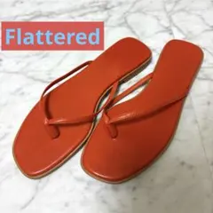 flattered フラッタード サンダル トング フラット レッド　25cmのサムネイル