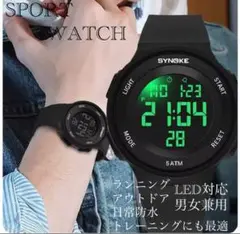 スポーツ腕時計　腕時計　時計　デジタル式 LED デジタル腕時計のサムネイル