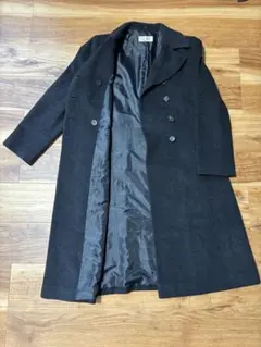 MISS ONWARD ロングコート ダブル Aライン 黒 L相当 美品　通勤