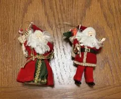 アンティークサンタクロース 2体セット　装飾 約12cm