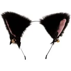 GUILOPOER 猫耳 カチューシャ コスプレ リボン 鈴付き ハロウィン