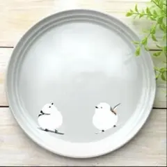 シマエナガの陶器プレート　直径22cm 1800円→1500円