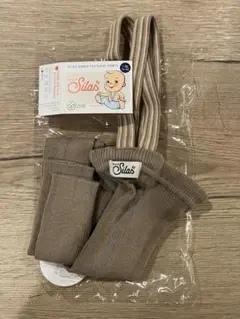 SILLY Silasフットレスタイツ オイスターグレーストライプ 1-2y