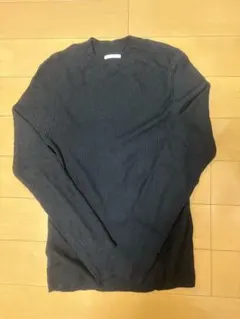 リブ編み 長袖セーター