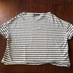 nano universe ストライプ 半袖Tシャツ