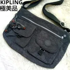 外観極美品　Kipling キプリング アルカン　黒 ショルダーバッグのサムネイル