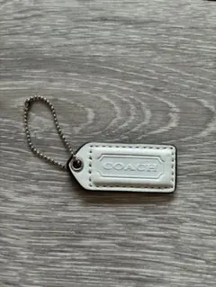 COACH コーチ レザー キーホルダー チャーム ホワイト