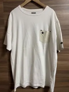 Schott ショット ポケットTシャツ XL ホワイト星 スエードレザー 半袖のサムネイル