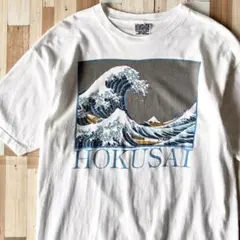 論理 lonely ロンT ヴィンテージ 浮世絵 葛飾北斎 Lサイズ 希少 白 