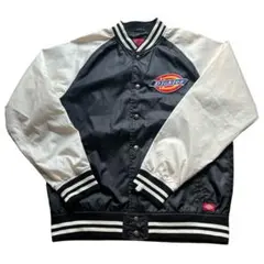 Dickies スタジアムジャケット ブラック・ホワイト　薄手