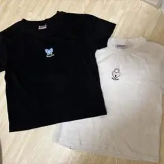 ANAP GIRL ブラック ホワイトTシャツ Mサイズ ２枚セット