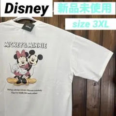 新品未使用 4L Tシャツ ミッキー ミニー ユニセックス メンズ　3XL 白