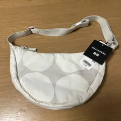 【タグ付き】UNIQLO マリメッコ　ラウンドミニショルダーバッグ　ライトグレー