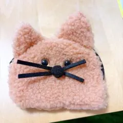 猫の顔デザイン 小物入れ
