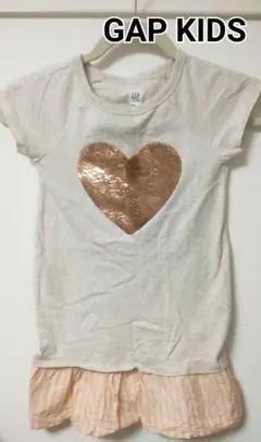 GAP KIDS ハートスパンコール Tシャツ 女の子 120のサムネイル