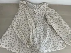 monbebe 花柄長袖ブラウス（クリーム色）